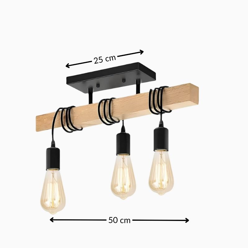 Suspension en bois vintage