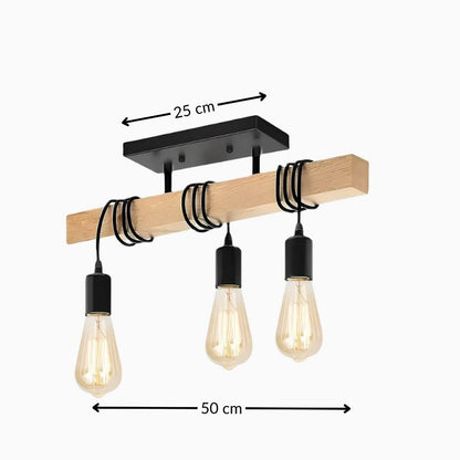 Suspension en bois vintage