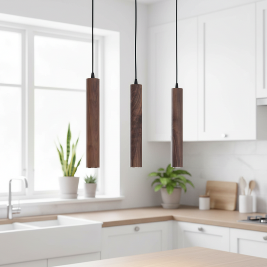 Suspension en bois moderne – Luminaire LED