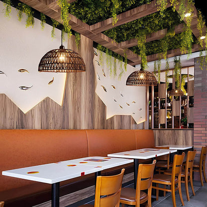 Suspension en rotin - Style japonais