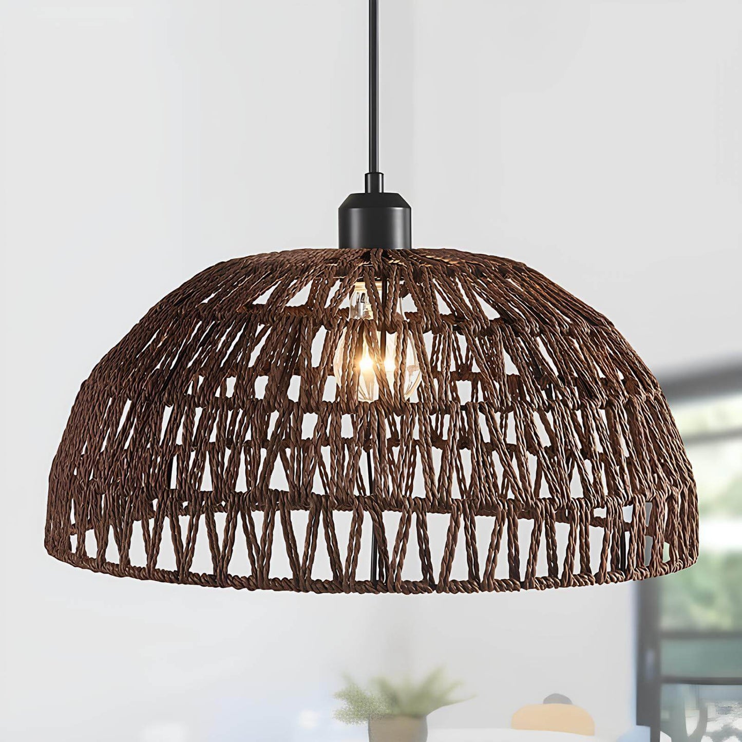 Suspension en rotin - Style japonais