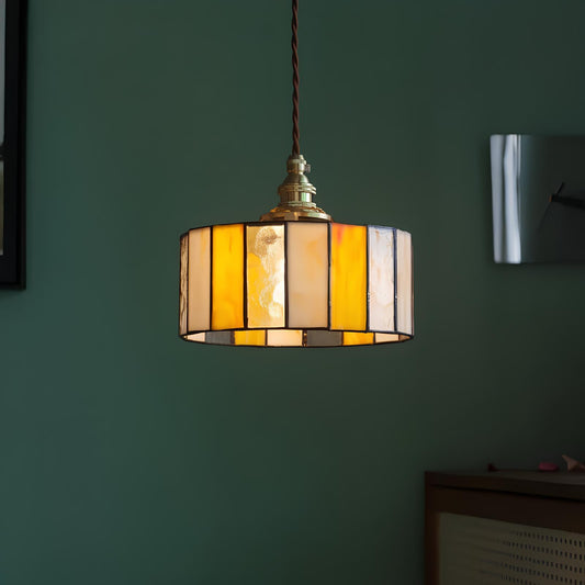 Suspension verre et cuivre ajustable