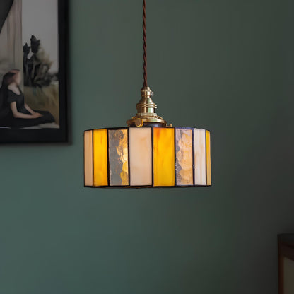 Suspension verre et cuivre ajustable