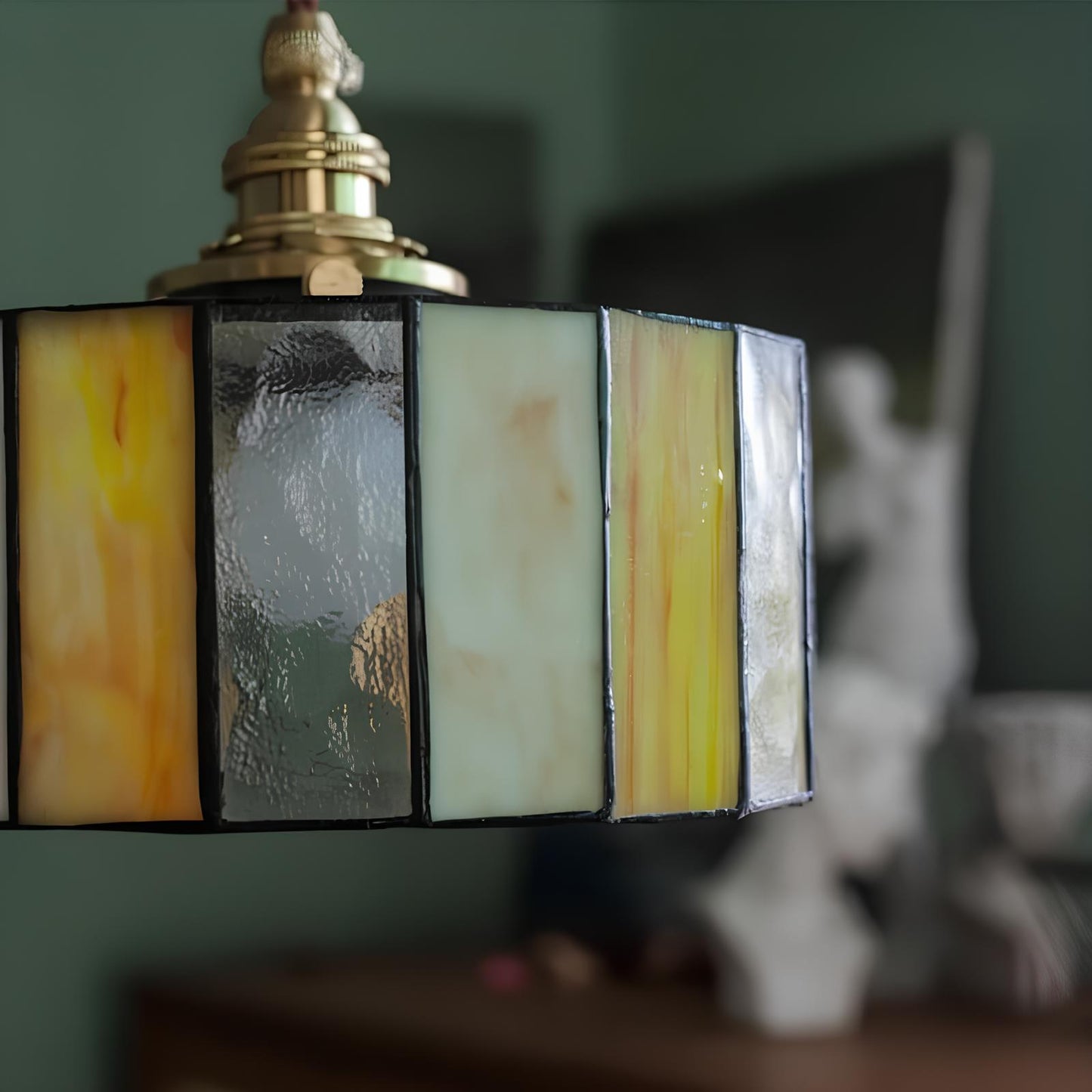 Suspension verre et cuivre ajustable