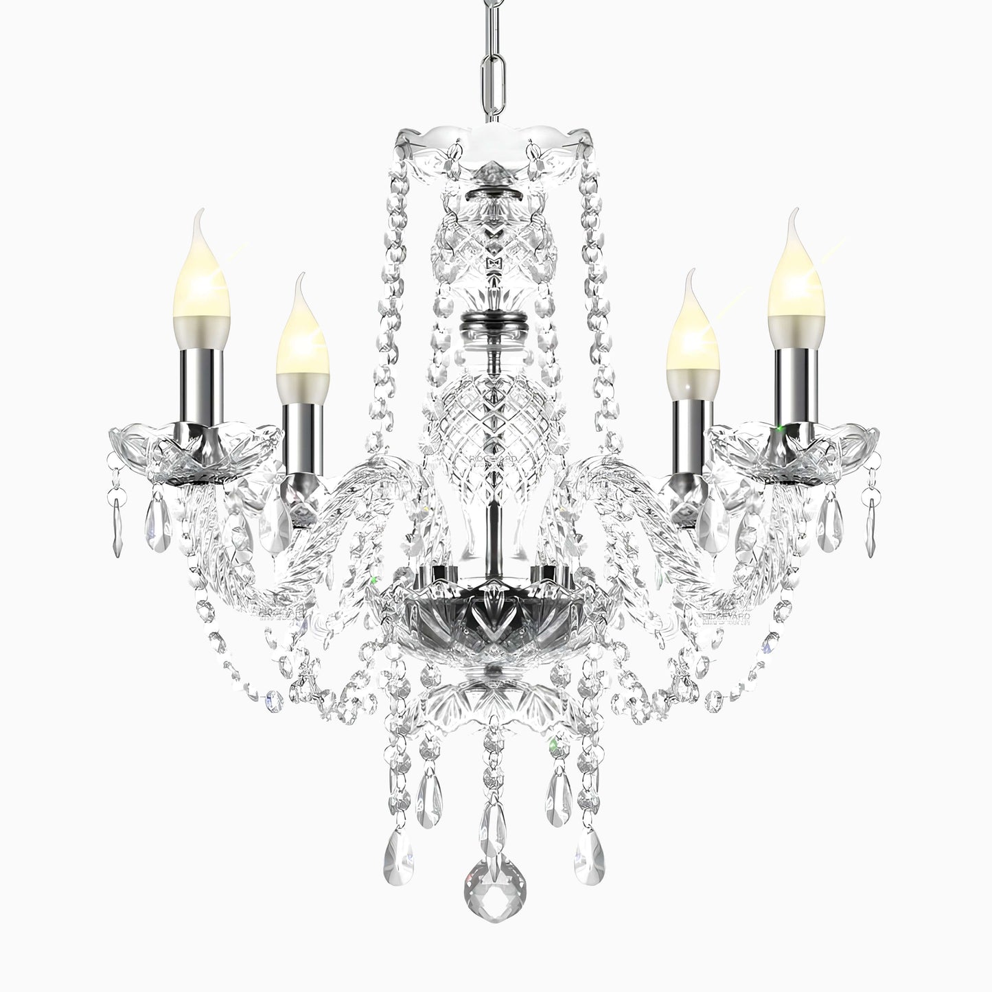 Suspension salon 4 bras en cristal