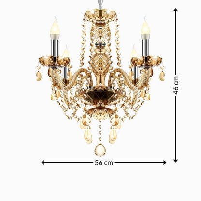 Suspension salon 4 bras en cristal