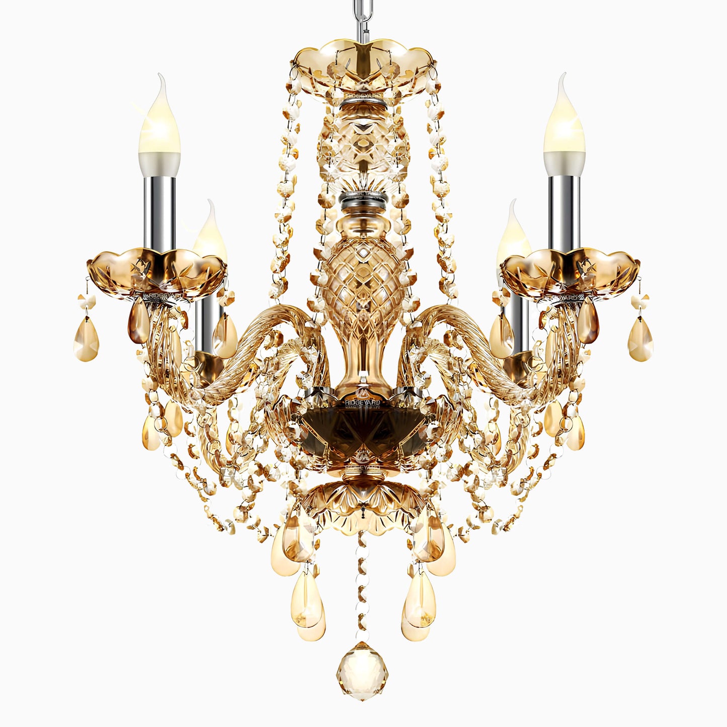 Suspension salon 4 bras en cristal