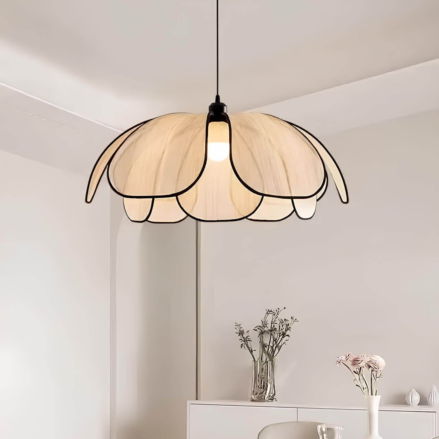 Suspension Art Déco en tissu – Luminaire moderne