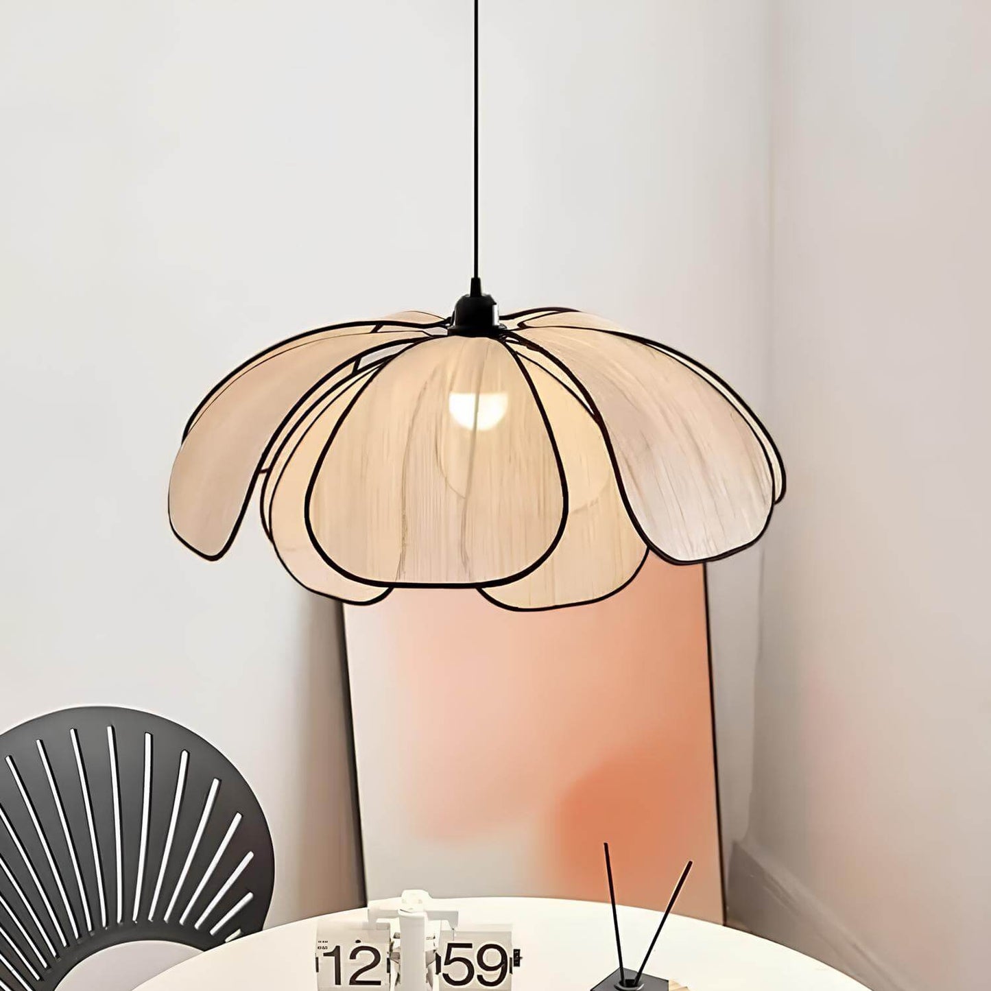 Suspension Art Déco en tissu – Luminaire moderne