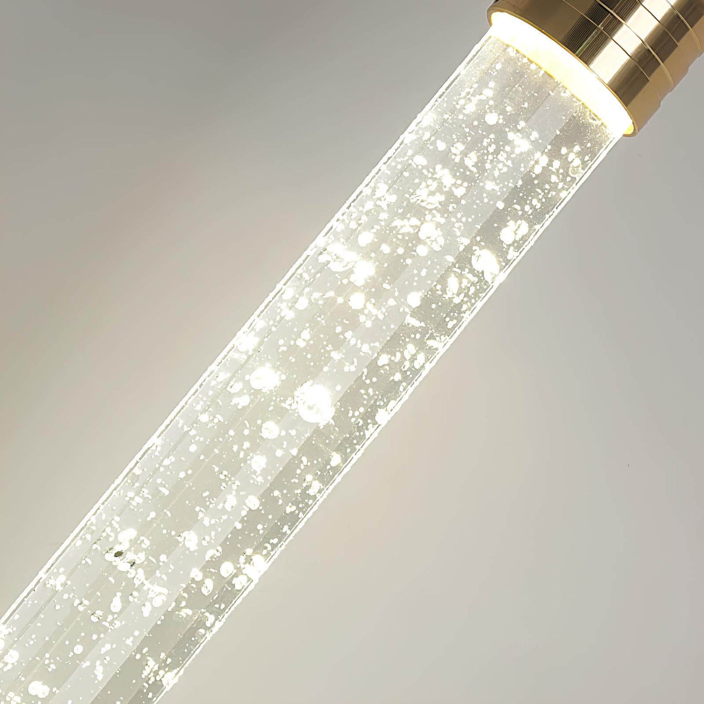 Suspension chambre cristal doré