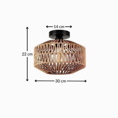 Suspension chambre en bambou tressé