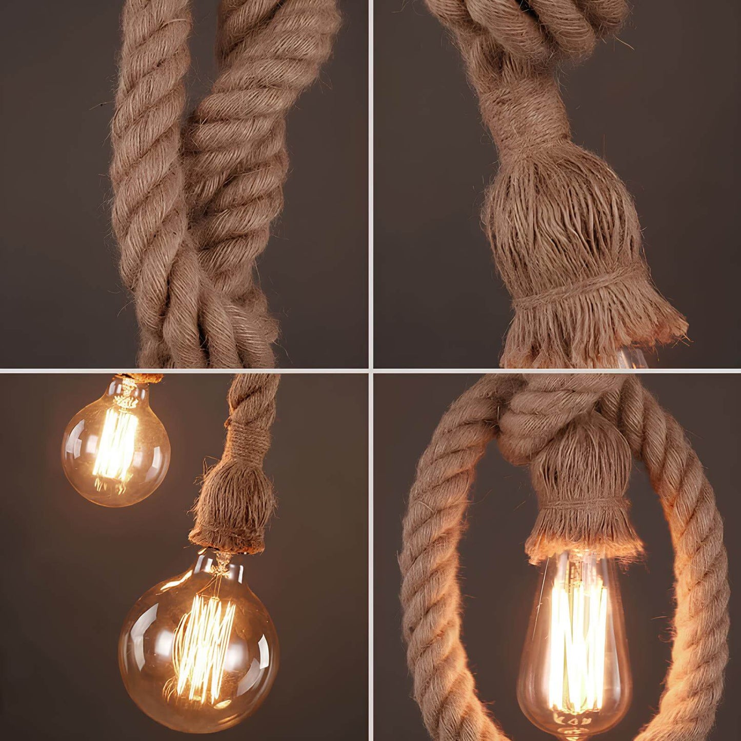 Suspension chambre en corde de chanvre