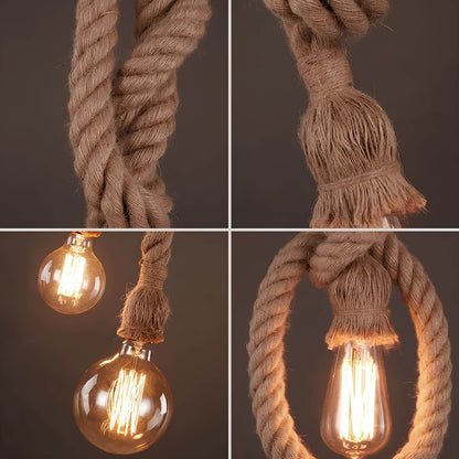 Suspension chambre en corde de chanvre