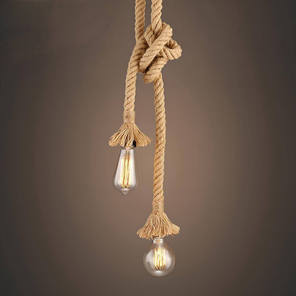 Suspension chambre en corde de chanvre