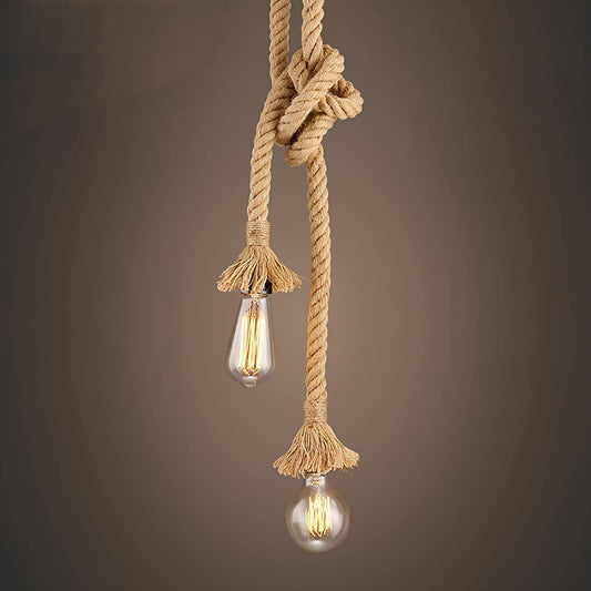 Suspension chambre en corde de chanvre