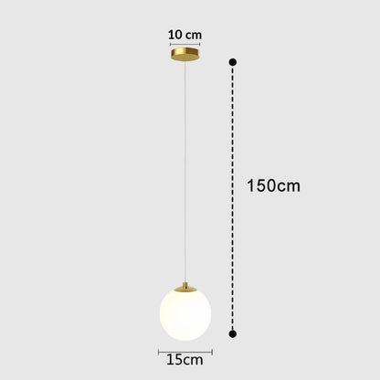 Suspension chambre en verre et métal