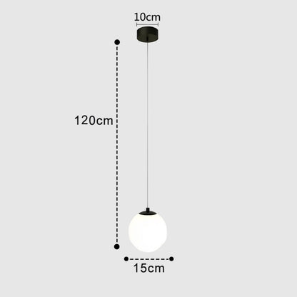 Suspension chambre en verre et métal