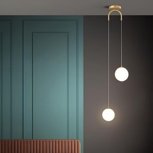 Suspension chambre en verre et métal