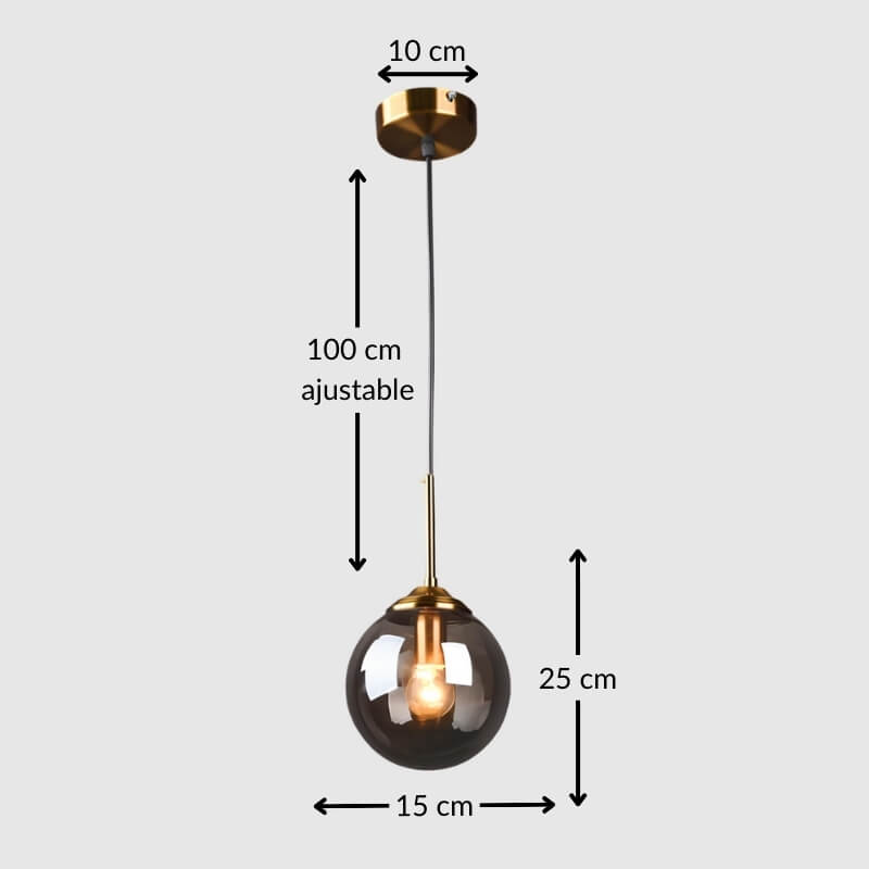 Suspension chambre en verre – Lustre nordique