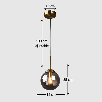 Suspension chambre en verre – Lustre nordique