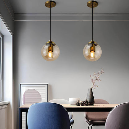 Suspension chambre en verre – Lustre nordique