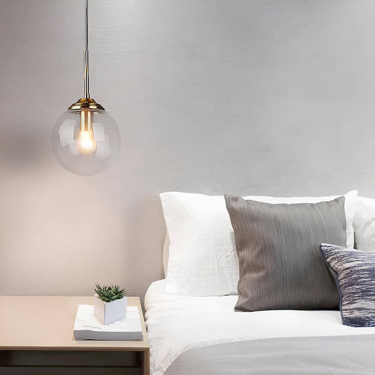 Suspension chambre en verre – Lustre nordique