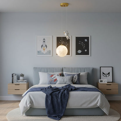 Suspension chambre enfant astronaute