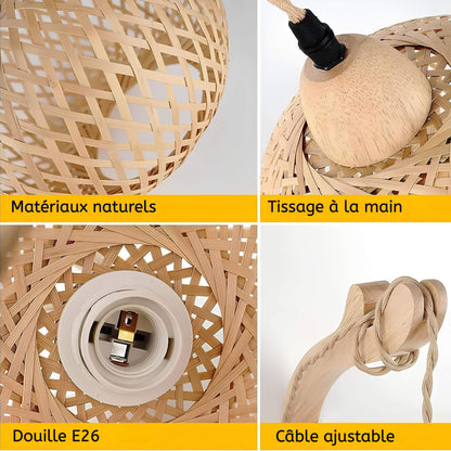 Suspension chambre – Lanterne Tressée