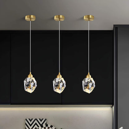 Suspension design luxueuse en cristal