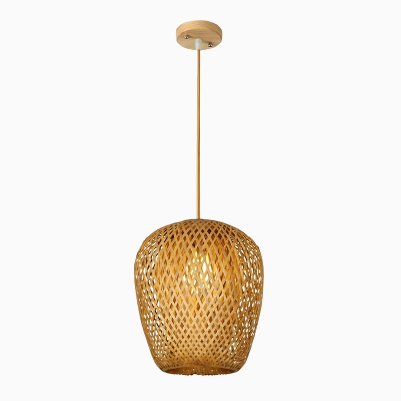 Suspension en bambou – lumière douce et naturelle