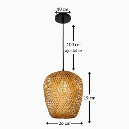 Suspension en bambou – lumière douce et naturelle