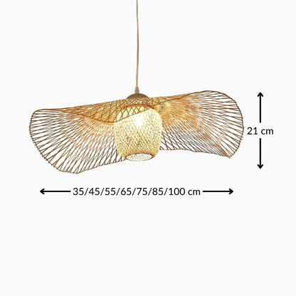 Suspension en bambou japonaise – Simplicité et chaleur naturelle