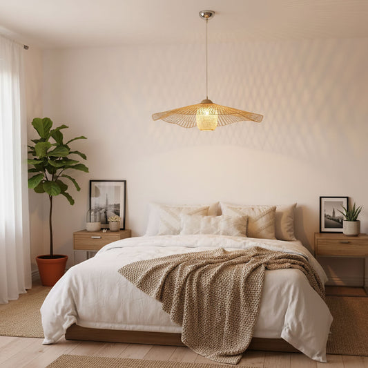 Suspension en bambou japonaise – Simplicité et chaleur naturelle
