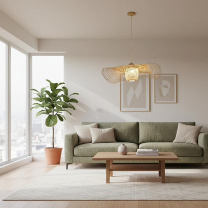 Suspension en bambou japonaise – Simplicité et chaleur naturelle