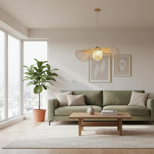 Suspension en bambou japonaise – Simplicité et chaleur naturelle