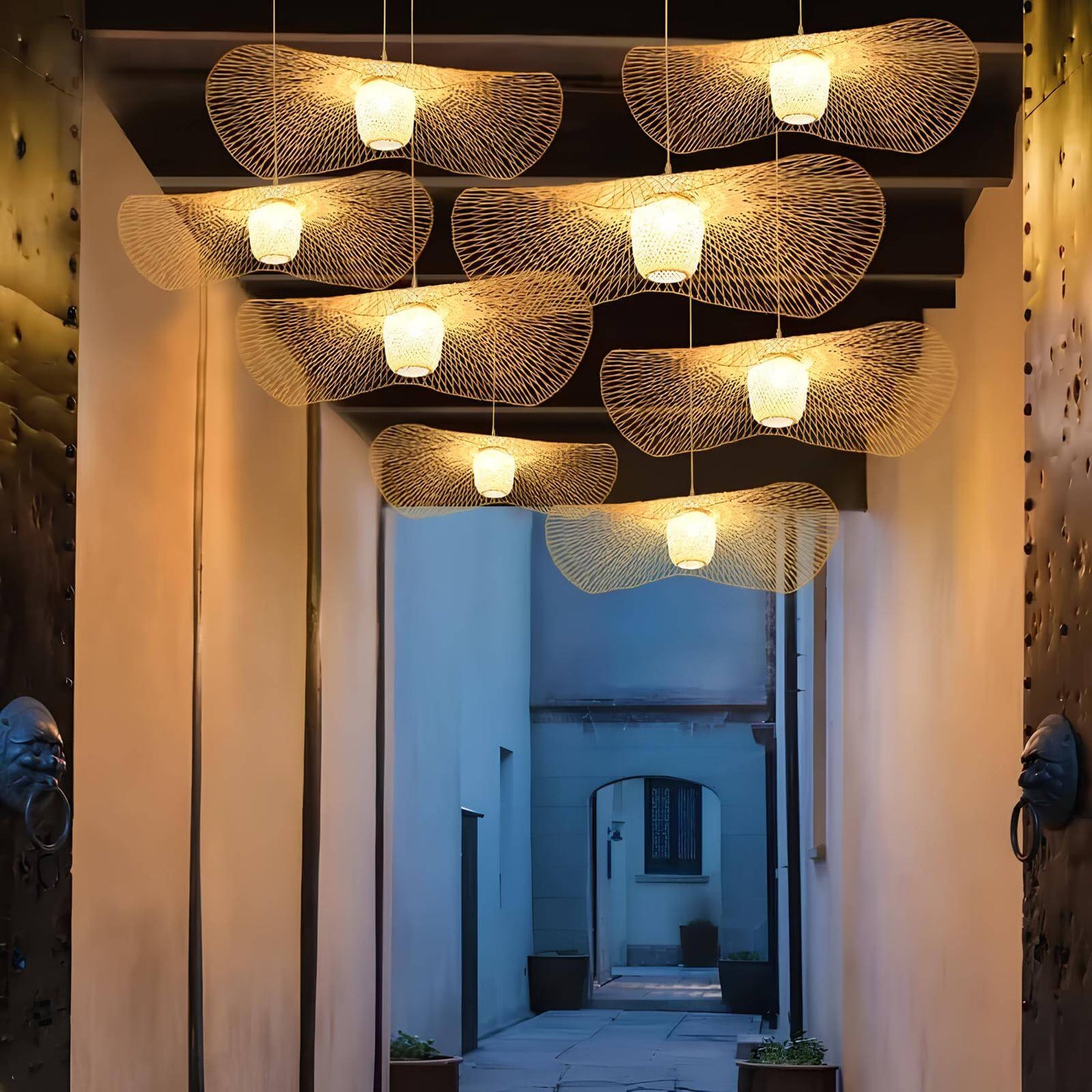 Suspension en bambou japonaise – Simplicité et chaleur naturelle