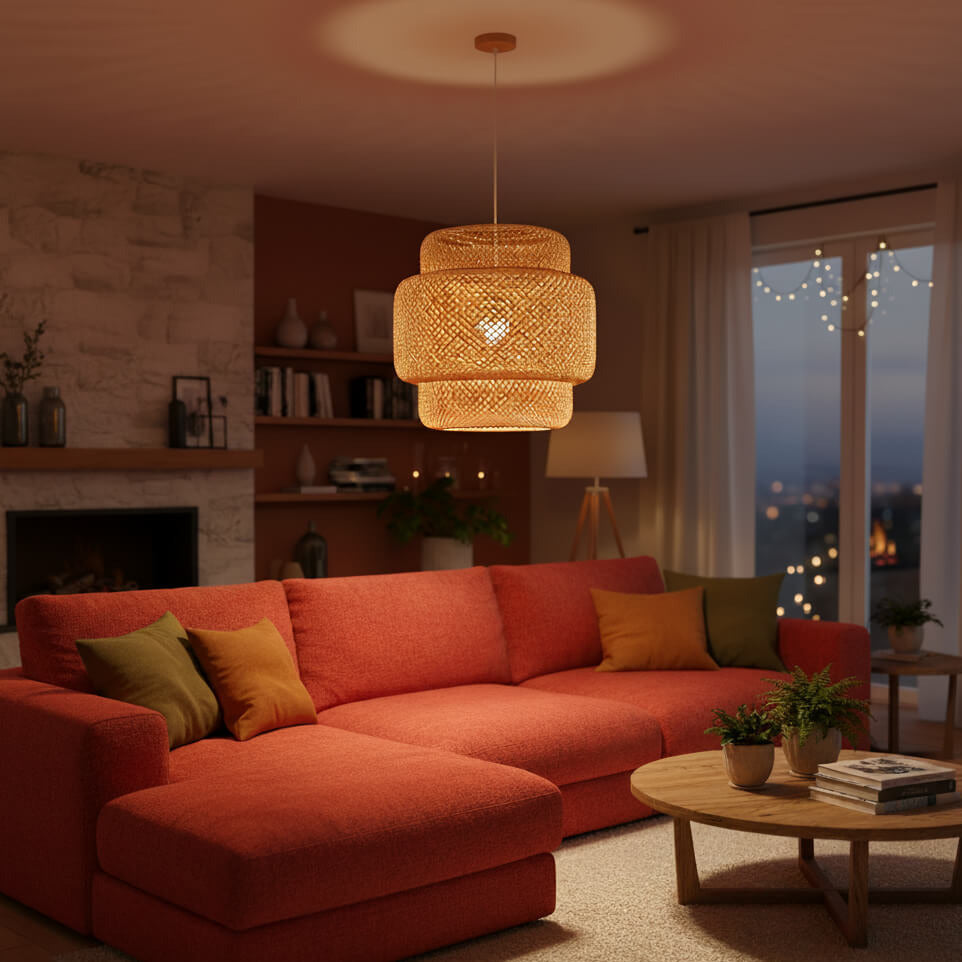 Suspension en bambou naturel – Élégance moderne pour votre intérieur