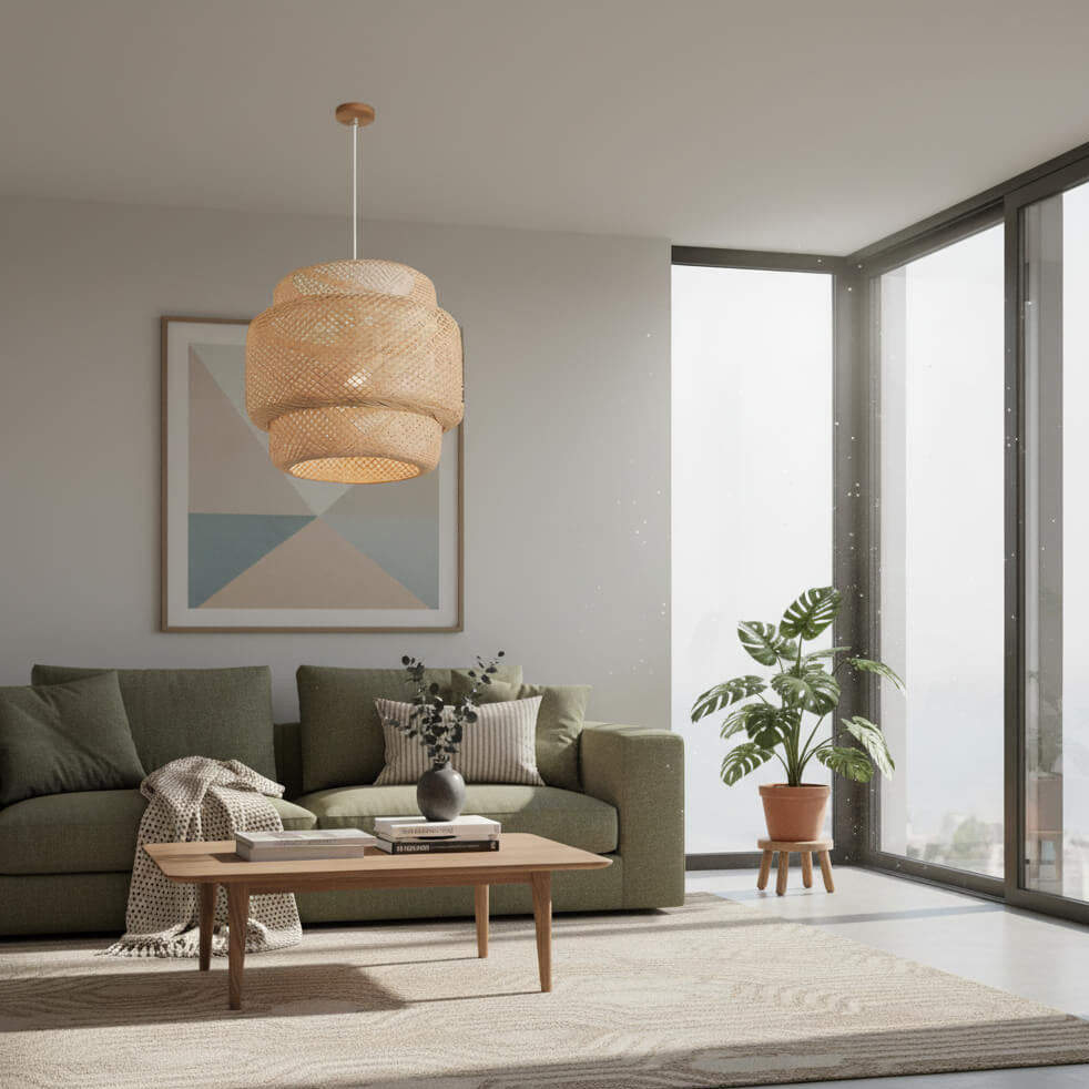 Suspension en bambou naturel – Élégance moderne pour votre intérieur