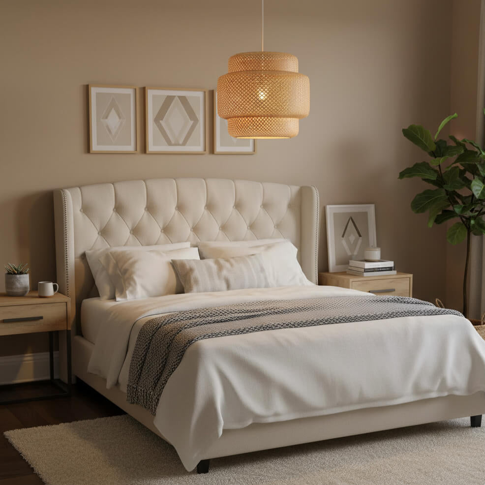 Suspension en bambou naturel – Élégance moderne pour votre intérieur