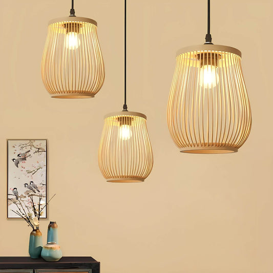 Suspension en rotin– Éclairage naturel et chaleureux