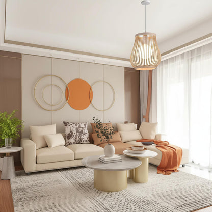 Suspension en rotin– Éclairage naturel et chaleureux