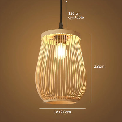 Suspension en rotin– Éclairage naturel et chaleureux