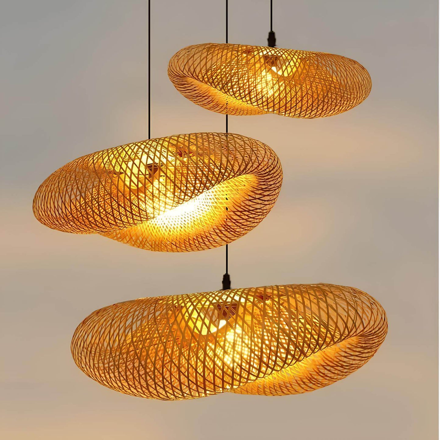 Suspension en rotin – Luminaire style asiatique