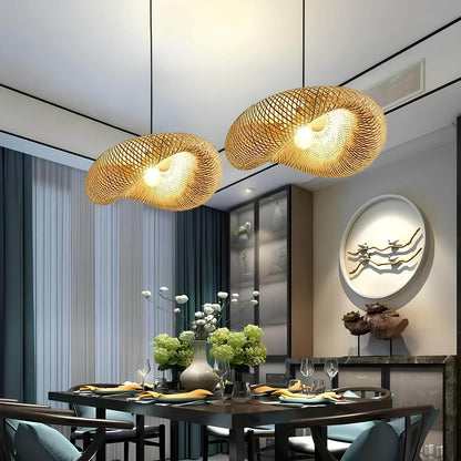 Suspension en rotin – Luminaire style asiatique