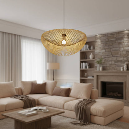 Suspension en rotin – Luminaire style asiatique