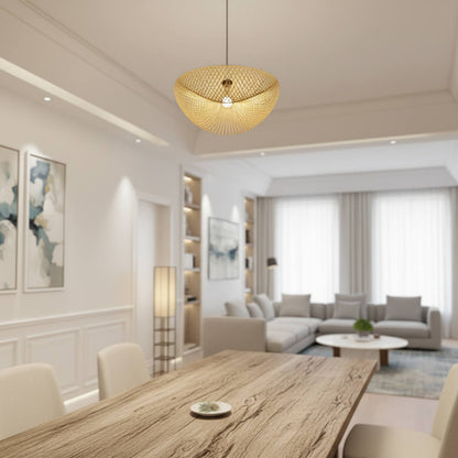 Suspension en rotin – Luminaire style asiatique