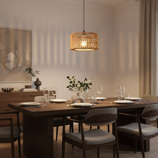 Suspension en rotin tressé – Ambiance naturelle et contemporaine