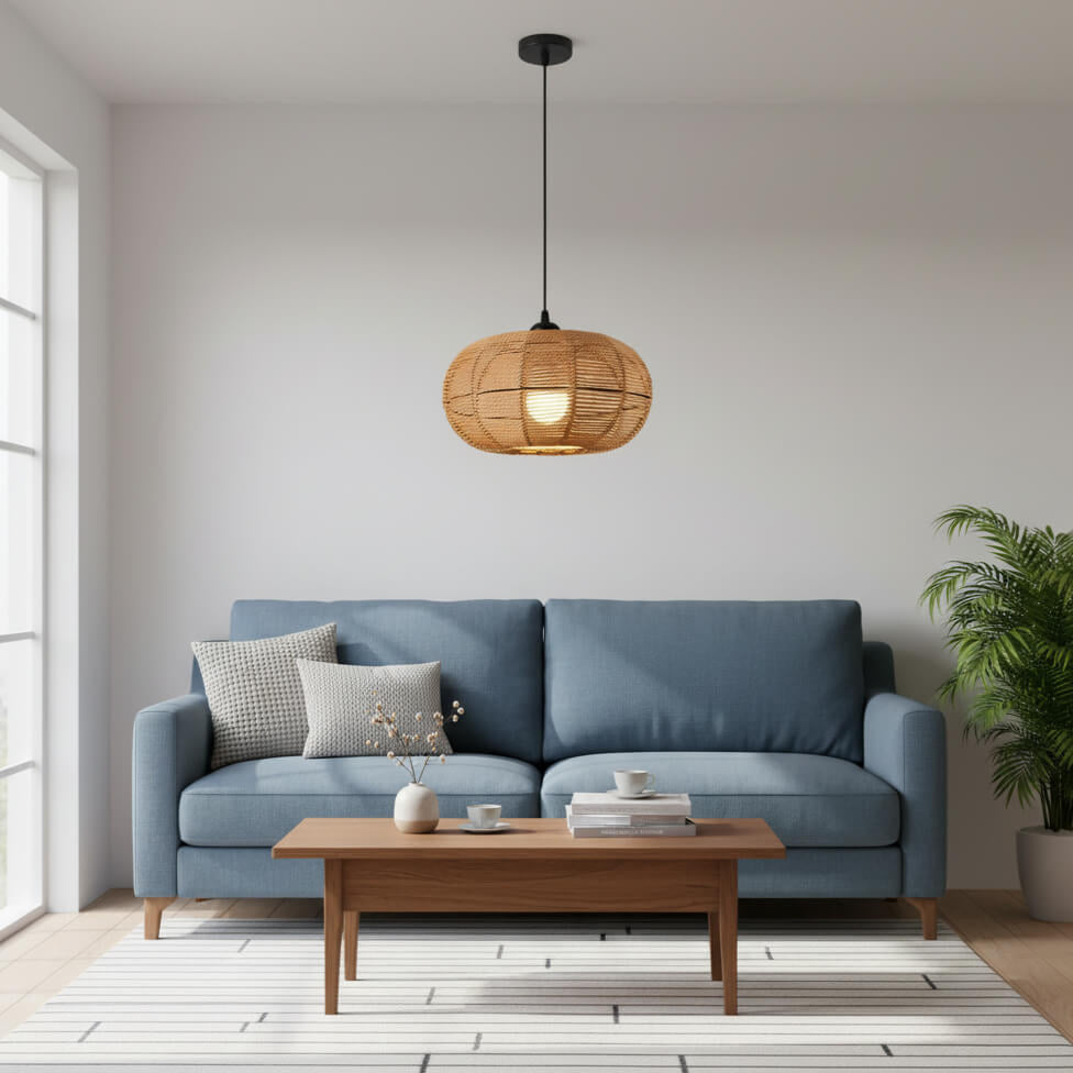 Suspension en rotin tressé – Luminaire naturel et chaleureux