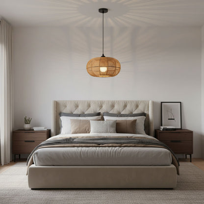 Suspension en rotin tressé – Luminaire naturel et chaleureux