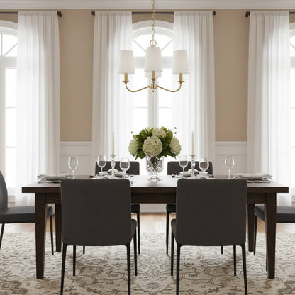 Suspension en tissu style rustique américain – 3 bras lumineux